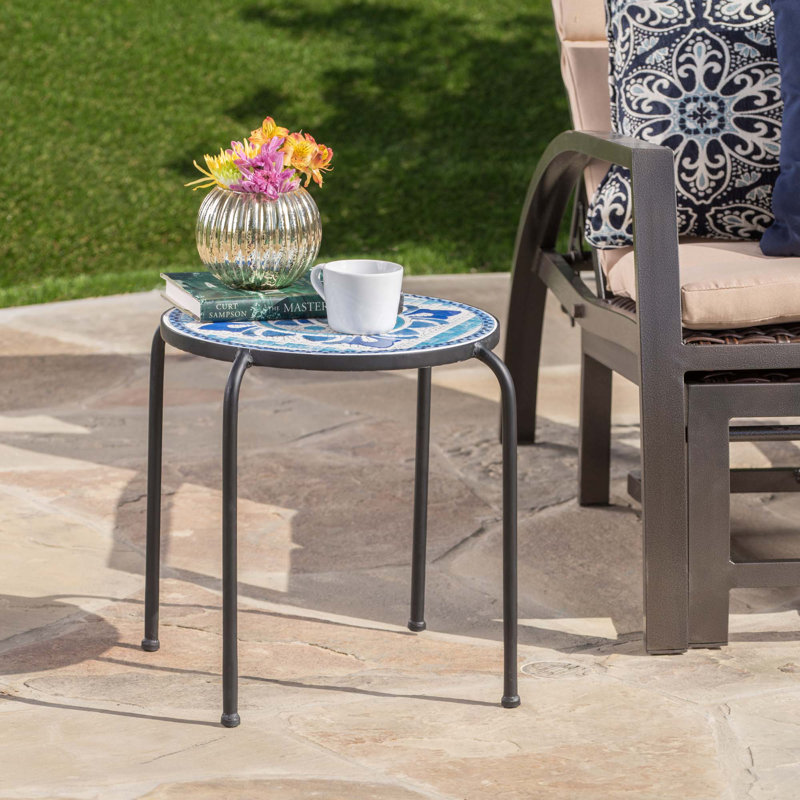 Bungalow Rose Middlesworth Iron Side Table Wayfair